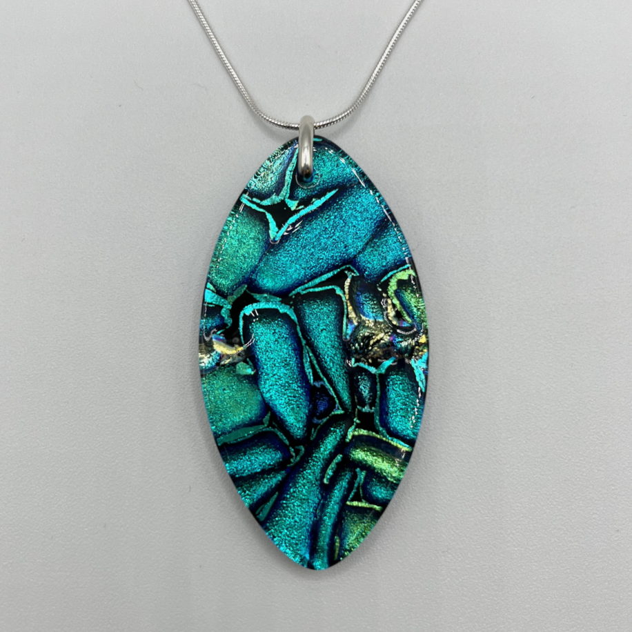 Mosaic Pendant (Oval) by Peggy Brackett at The Avenue Gallery, a contemporary fine art gallery in Victoria, BC, Canada.