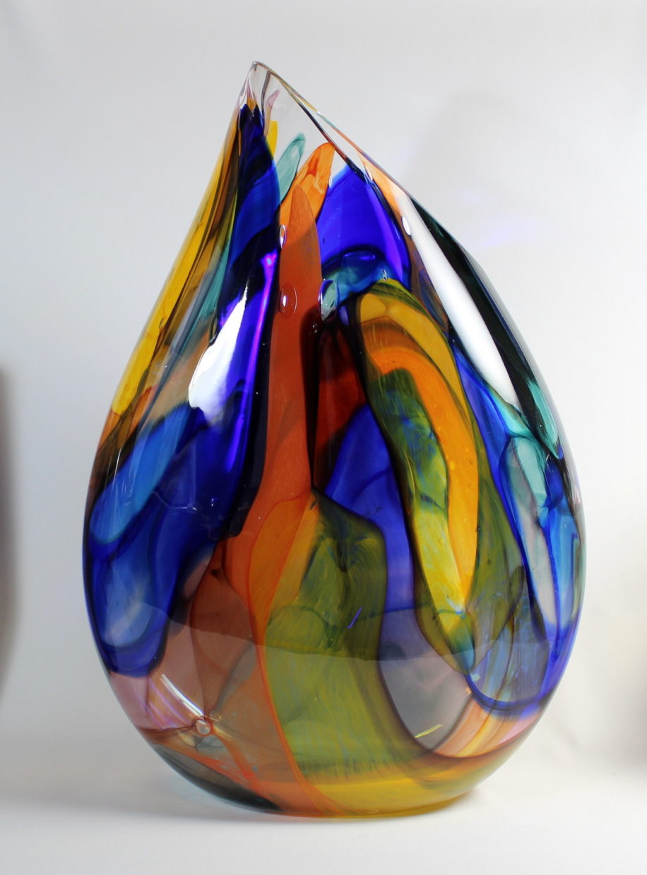 Stained Glass Vase by Guy Hollington at The Avenue Gallery, a contemporary fine art gallery in Victoria, BC, Canada.