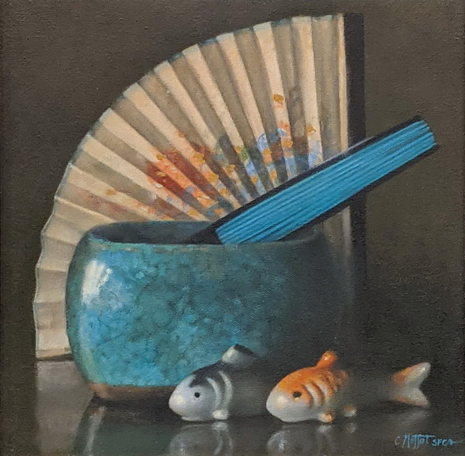 Fish and Fans by Catherine Moffat at The Avenue Gallery, a contemporary fine art gallery in Victoria, BC, Canada.