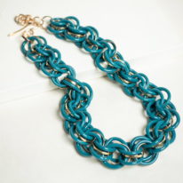 Dynasty Necklace - Teal by Minori Takagi at The Avenue Gallery, a contemporary fine art gallery in Victoria, BC, Canada.