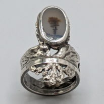 Dendritic Agate Ring by Andrea Russell at The Avenue Gallery, a contemporary fine art gallery in Victoria, BC, Canada.