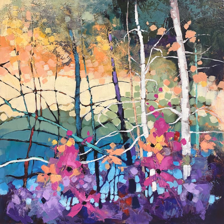 Prismatic Bloom II by Linda Wilder at The Avenue Gallery, a contemporary fine art gallery in Victoria, BC, Canada.