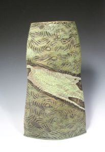 Tall Green Monument by Sandra Dolph at The Avenue Gallery, a contemporary fine art gallery in Victoria, BC, Canada.