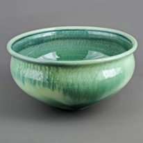 Green Soft Open Bowl by Derek Kasper at The Avenue Gallery, a contemporary fine art gallery in Victoria, BC, Canada.