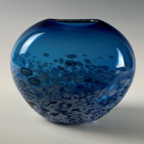Tulip Vase (Steel Blue) by Lisa Samphire at The Avenue Gallery, a contemporary fine art gallery in Victoria, BC, Canada.