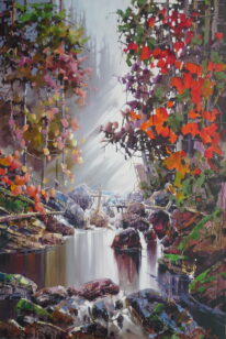 Autumn Morning Light by Bi Yuan Cheng at The Avenue Gallery, a contemporary fine art gallery in Victoria, BC, Canada.