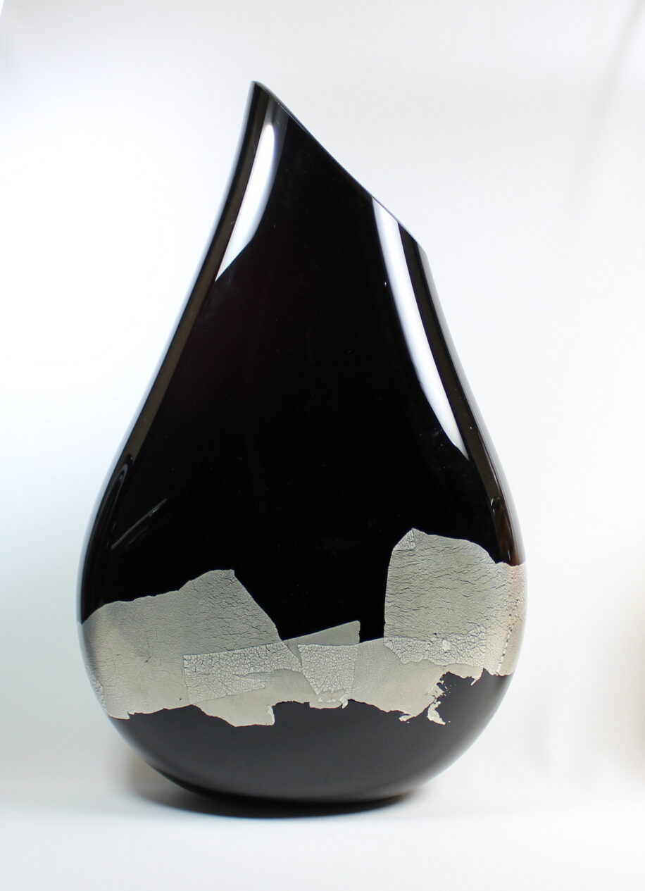 Black with Silver Vase by Guy Hollington at The Avenue Gallery, a contemporary fine art gallery in Victoria, BC, Canada.