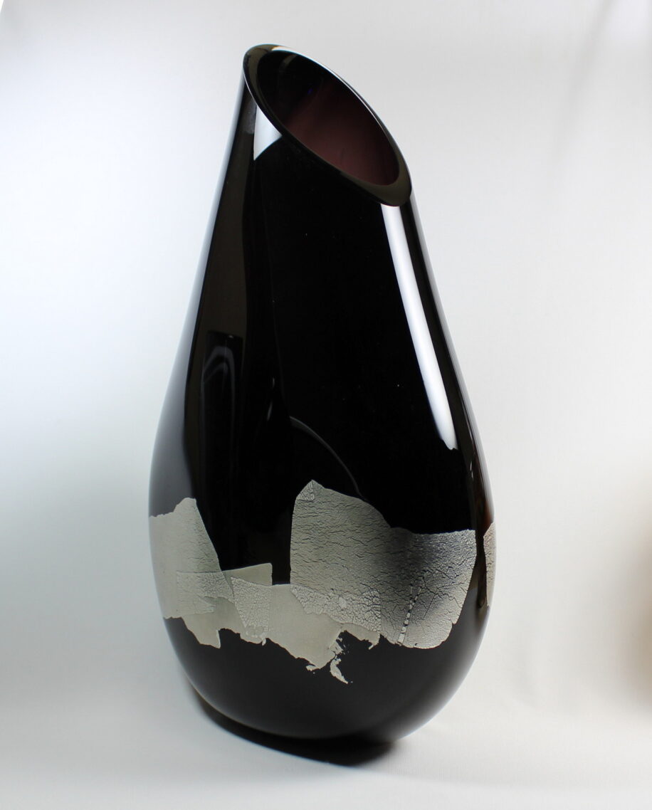 Black with Silver Vase by Guy Hollington at The Avenue Gallery, a contemporary fine art gallery in Victoria, BC, Canada.