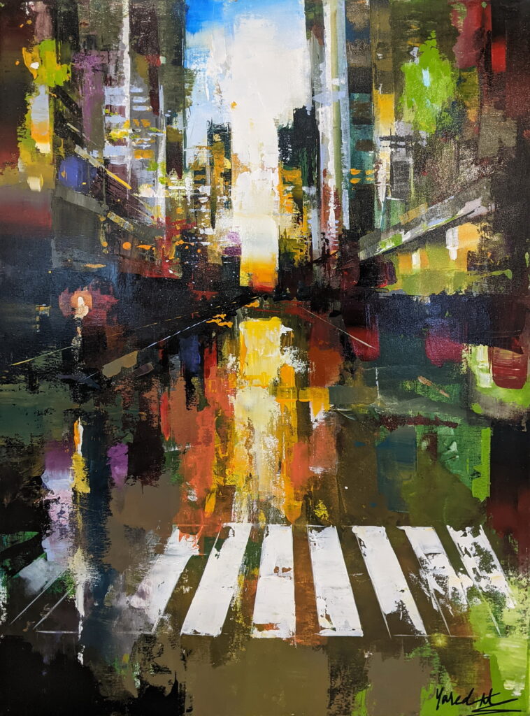 Cityscape VII by Yared Nigussu at The Avenue Gallery, a contemporary fine art gallery in Victoria, BC, Canada.