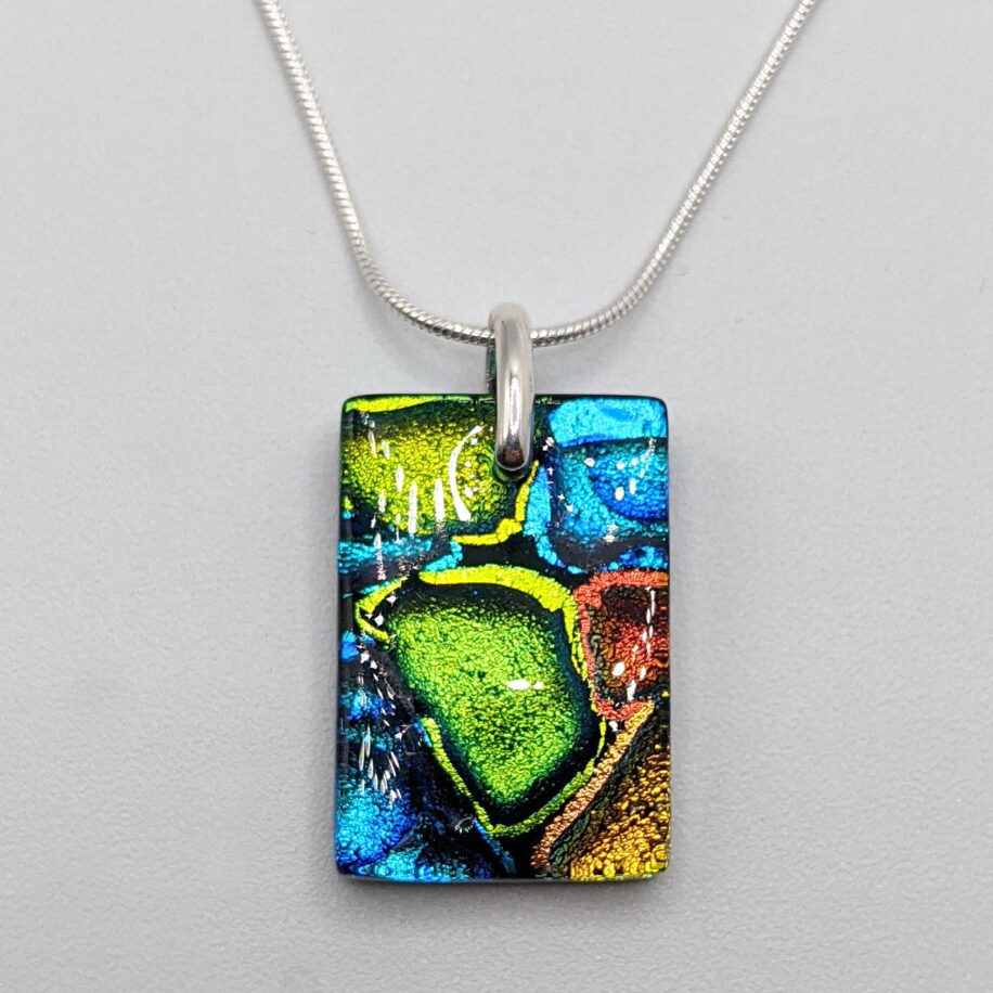 Mosaic Flat Pendant (Small) by Peggy Brackett at The Avenue Gallery, a contemporary fine art gallery in Victoria, BC, Canada.