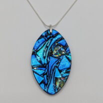 Mosaic Flat Pendant (Oval) by Peggy Brackett at The Avenue Gallery, a contemporary fine art gallery in Victoria, BC, Canada.