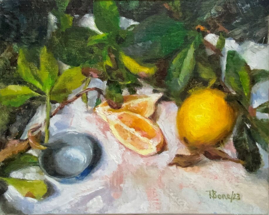 Lemon Squeeze by Tanya Bone at The Avenue Gallery, a contemporary fine art gallery in Victoria, BC, Canada.