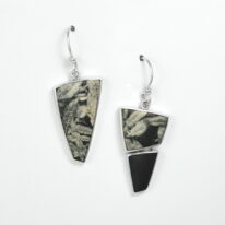 Pinolith & Black Jade Earrings by Brenda Roy at The Avenue Gallery, a contemporary fine art gallery in Victoria, BC, Canada.