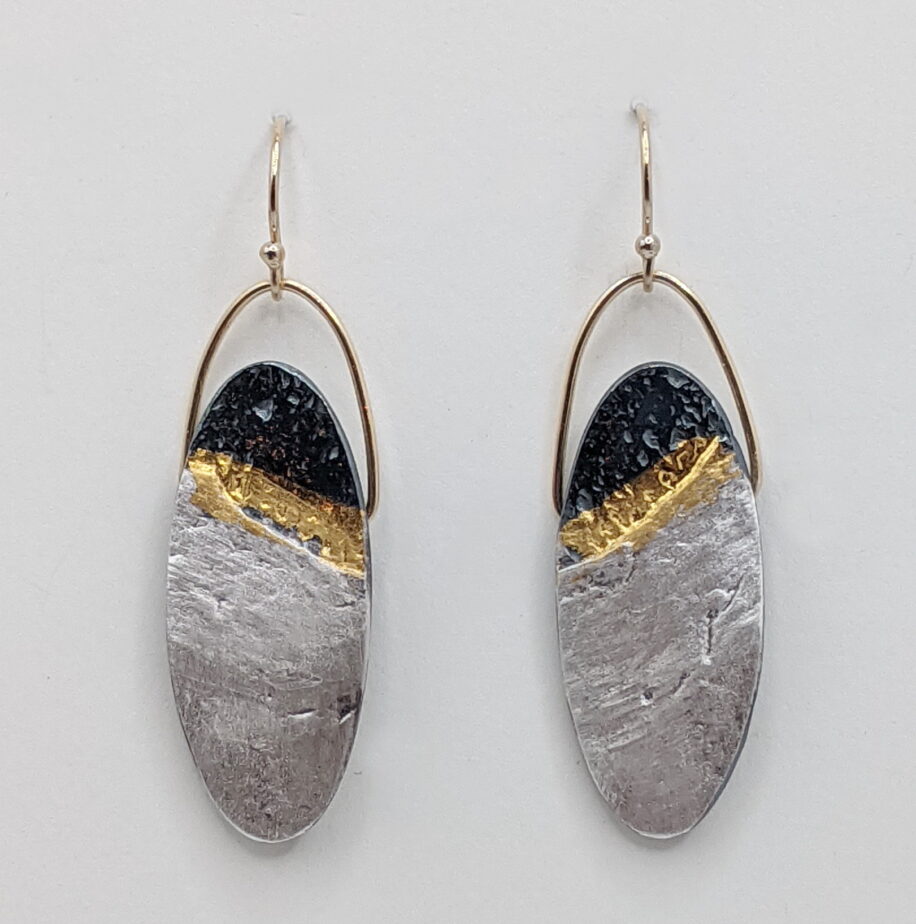 Tipping Point Earrings by Air & Earth Design at The Avenue Gallery, a contemporary fine art gallery in Victoria, BC, Canada.