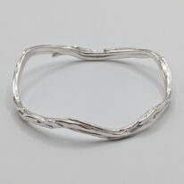 Wave Bark Bangle (Small) by A & R Jewellery at The Avenue Gallery, a contemporary fine art gallery in Victoria, BC, Canada.