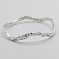 Wave Bark Bangle (Medium) by A & R Jewellery at The Avenue Gallery, a contemporary fine art gallery in Victoria, BC, Canada.