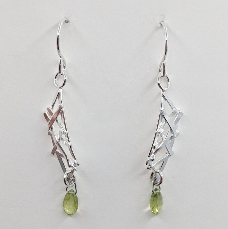 Twig Earrings with Peridot by A & R Jewellery at The Avenue Gallery, a contemporary fine art gallery in Victoria, BC, Canada.
