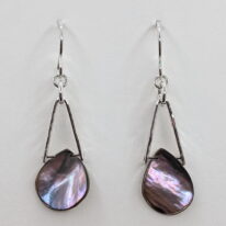V-Bail Earrings with Abalone (Pink) by A & R Jewellery at The Avenue Gallery, a contemporary fine art gallery in Victoria, BC, Canada.