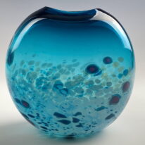 Tulip Vase (Aqua) by Lisa Samphire at The Avenue Gallery, a contemporary fine art gallery in Victoria, BC, Canada.