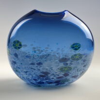 Tulip Vase (Steel Blue) by Lisa Samphire at The Avenue Gallery, a contemporary fine art gallery in Victoria, BC, Canada.