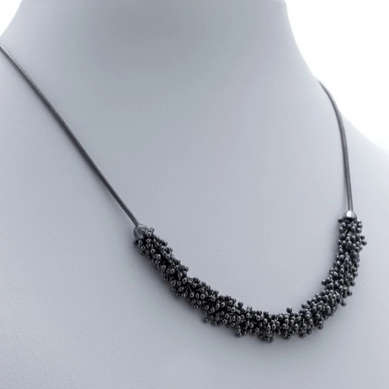 Oxidized 4" ShikShok Necklace by MichaudMichaud Design at The Avenue Gallery, a contemporary fine art gallery in Victoria, BC, Canada.