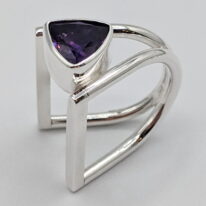 D Book Ring with Amethyst by A & R Jewellery at The Avenue Gallery, a contemporary fine art gallery in Victoria, BC, Canada.