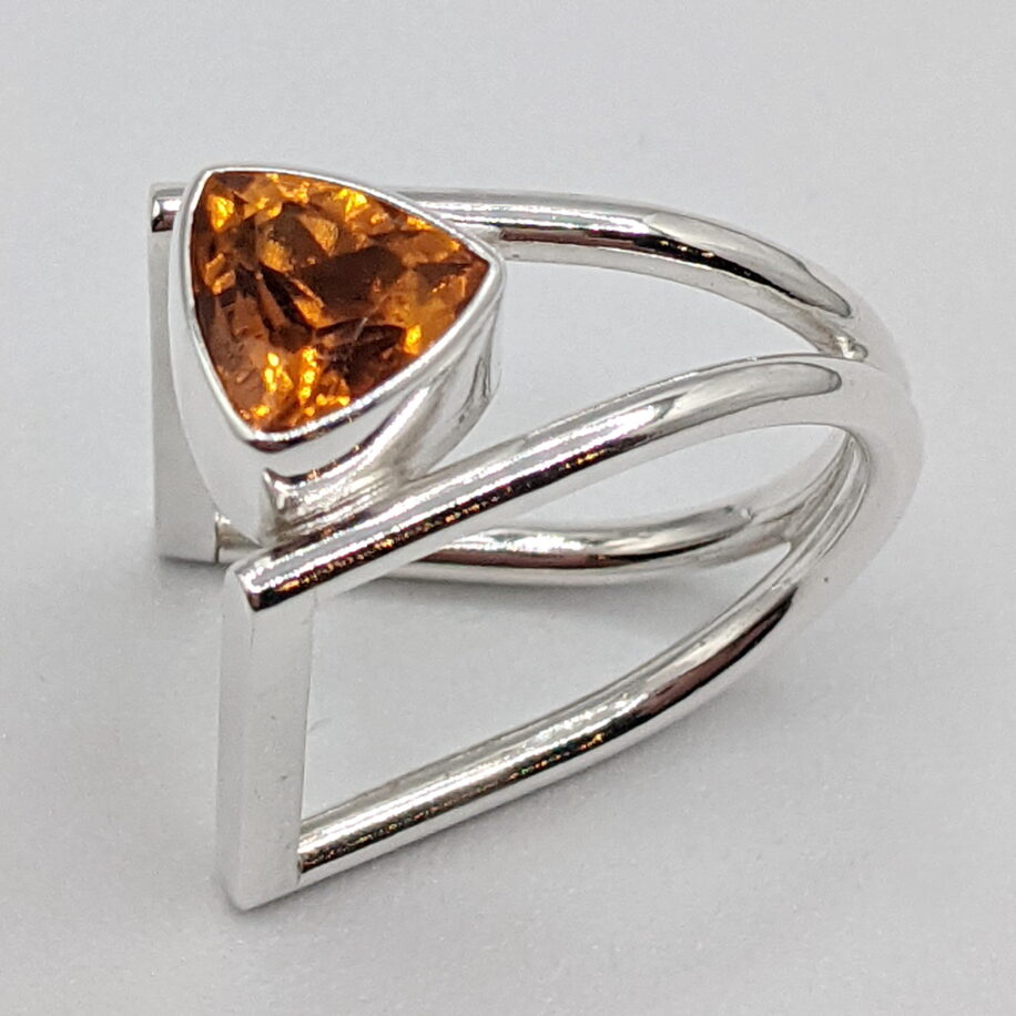D Book Ring with Citrine by A & R Jewellery at The Avenue Gallery, a contemporary fine art gallery in Victoria, BC, Canada.
