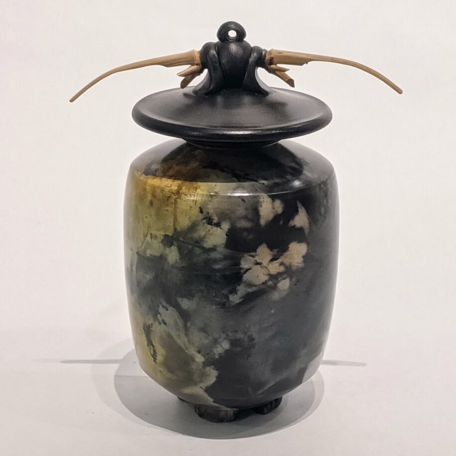 Medium Flatneck Vase with Lid by Geoff Searle at The Avenue Gallery, a contemporary fine art gallery in Victoria, BC, Canada.