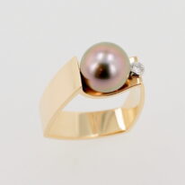 Tahitian Pearl & Diamond Ring by Bayot Heer at The Avenue Gallery, a contemporary fine art gallery in Victoria, BC, Canada.