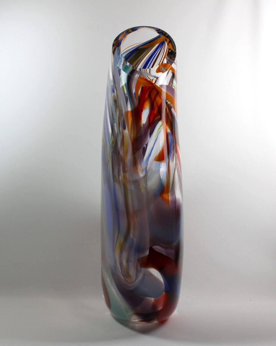 Feathered Multicolour Vase by Guy Hollington at The Avenue Gallery, a contemporary fine art gallery in Victoria, BC, Canada.