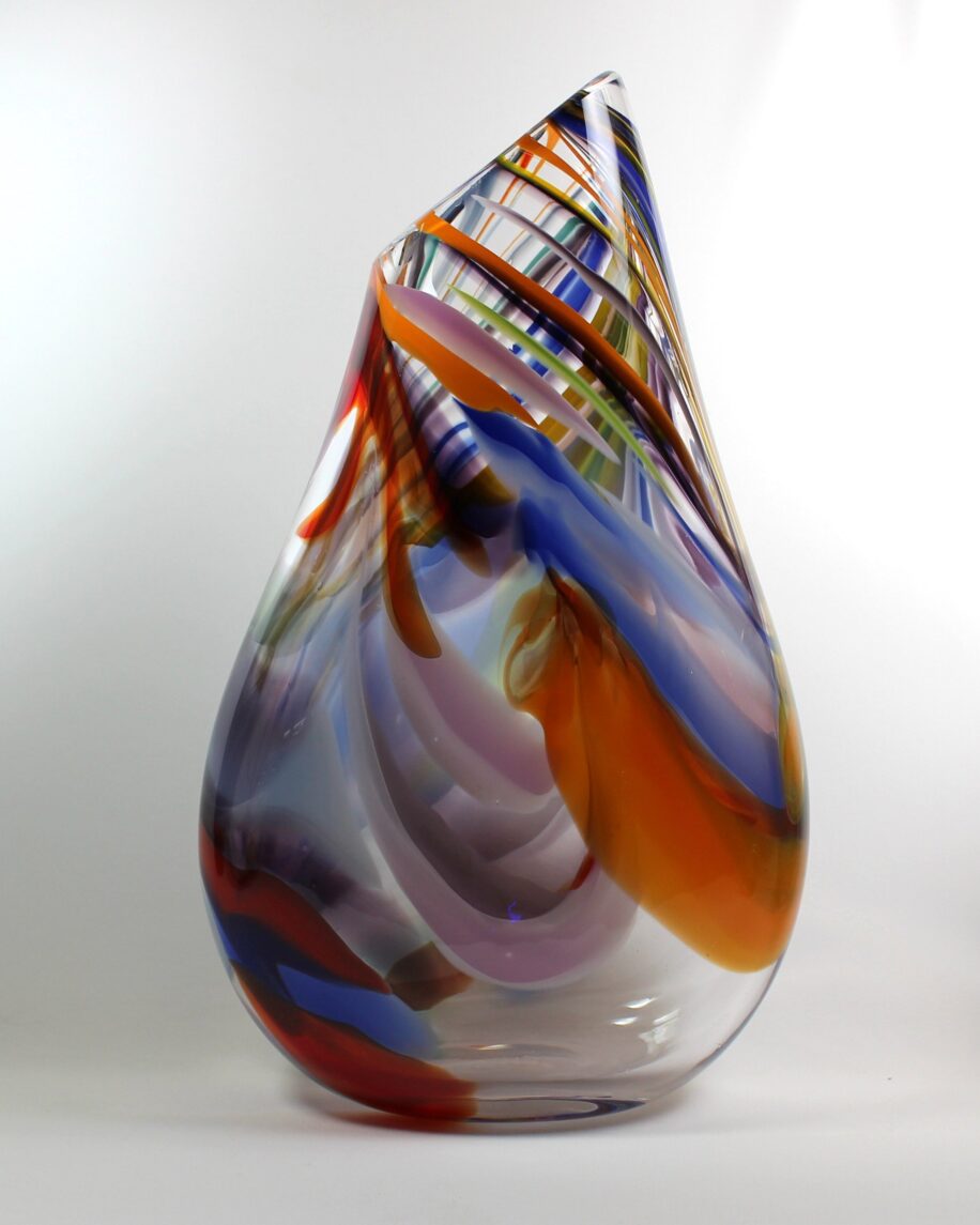 Feathered Multicolour Vase by Guy Hollington at The Avenue Gallery, a contemporary fine art gallery in Victoria, BC, Canada.