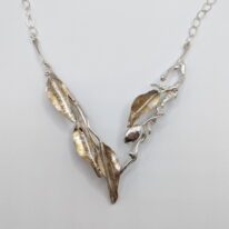 Argentium Silver & Silver Infused Bronze Necklace by Darlene Letendre at The Avenue Gallery, a contemporary fine art gallery in Victoria, BC, Canada.