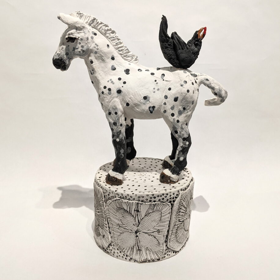 Appaloosa and Friend by Carolyn Houg at The Avenue Gallery, a contemporary fine art gallery in Victoria, BC, Canada.
