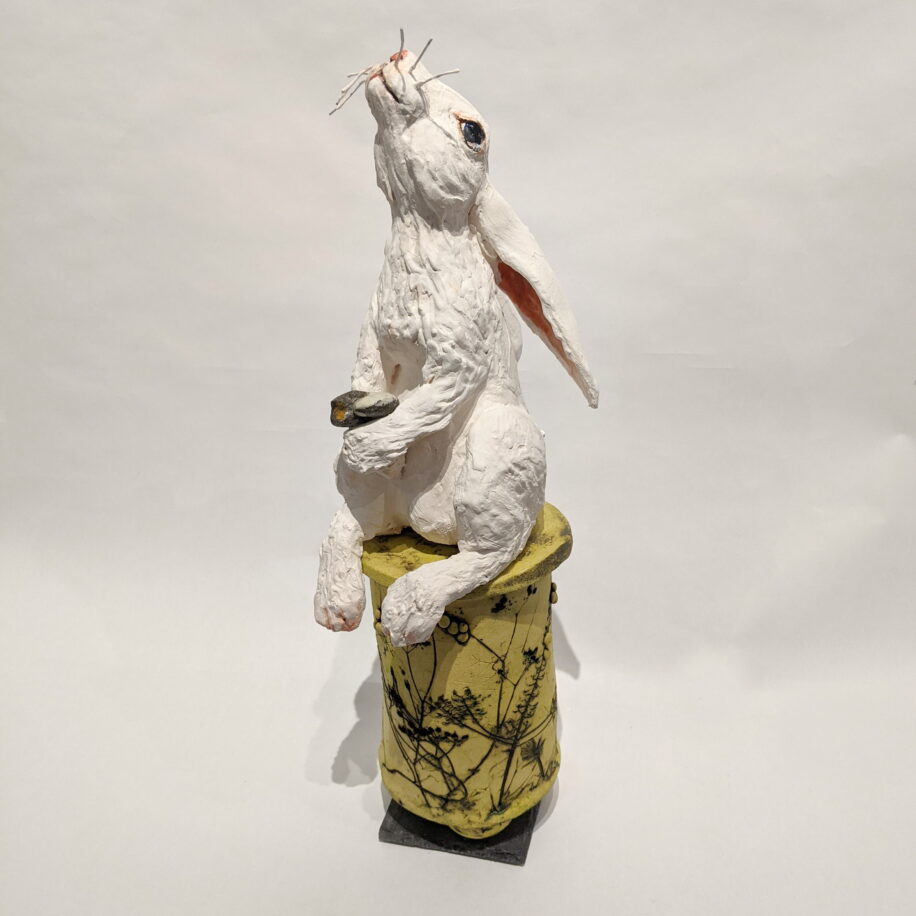 White Rabbit by Carolyn Houg at The Avenue Gallery, a contemporary fine art gallery in Victoria, BC, Canada.