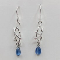 Twig Earrings with Kyanite by A & R Jewellery at The Avenue Gallery, a contemporary fine art gallery in Victoria, BC, Canada.