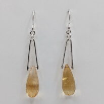 V-Bail Earrings with Citrine by A & R Jewellery at The Avenue Gallery, a contemporary fine art gallery in Victoria, BC, Canada.