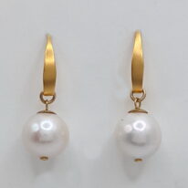 Freshwater Pearl Earrings with 24kt. Gold-Plated Wires by Val Nunns at The Avenue Gallery, a contemporary fine art gallery in Victoria, BC, Canada.