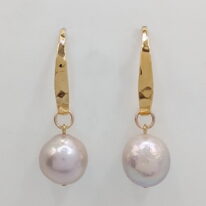 Freshwater Pearl Earrings with 14kt. Gold-Plated Wires by Val Nunns at The Avenue Gallery, a contemporary fine art gallery in Victoria, BC, Canada.