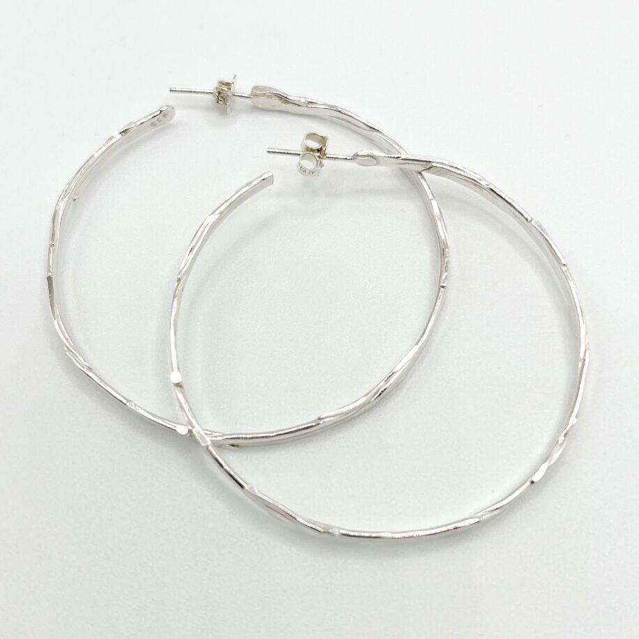 Bark Hoops with Vertical Pattern (Large) by A & R Jewellery at The Avenue Gallery, a contemporary fine art gallery in Victoria, BC, Canada.