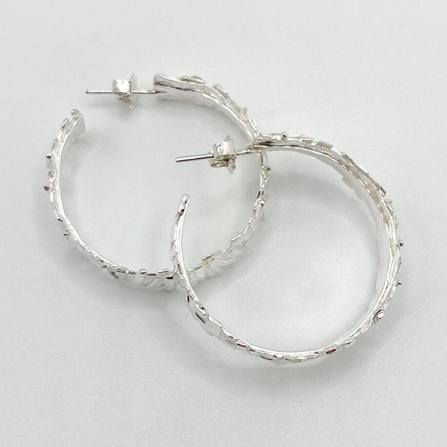 Bark Hoops with Horizontal Pattern by A & R Jewellery at The Avenue Gallery, a contemporary fine art gallery in Victoria, BC, Canada.