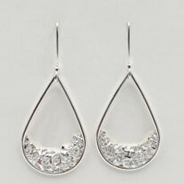 Crescent Moon in Teardrop Earrings (Small) by A & R Jewellery at The Avenue Gallery, a contemporary fine art gallery in Victoria, BC, Canada.
