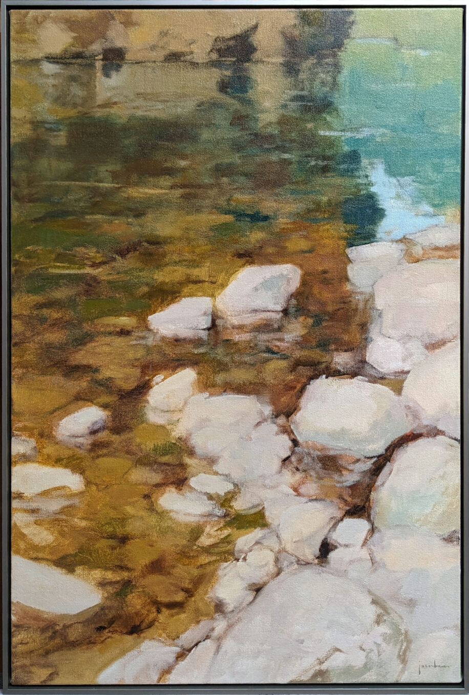 On The Rocks by Maria Josenhans at The Avenue Gallery, a contemporary fine art gallery in Victoria, BC, Canada.