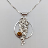 Lunar Over Moon Pendant with Citrine by A & R Jewellery at The Avenue Gallery, a contemporary fine art gallery in Victoria, BC, Canada.