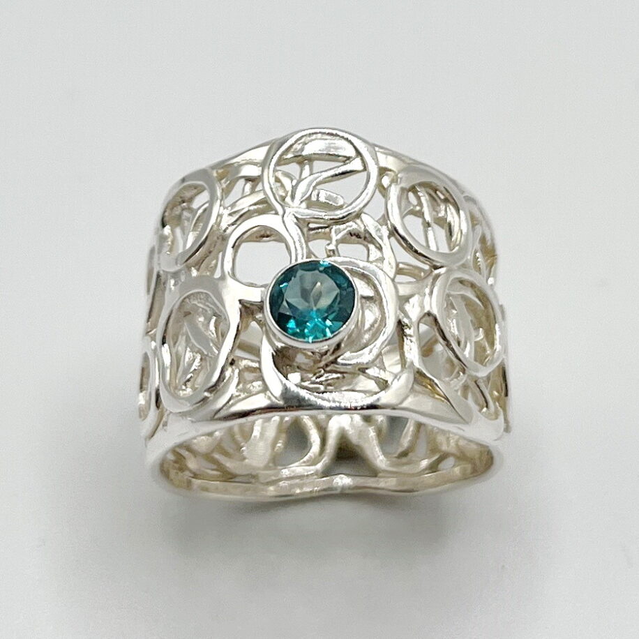 Pebbles Ring with Green Topaz by A & R Jewellery at The Avenue Gallery, a contemporary fine art gallery in Victoria, BC, Canada.