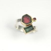 Watermelon Tourmaline Ring by Brenda Roy at The Avenue Gallery, a contemporary fine art gallery in Victoria, BC, Canada.
