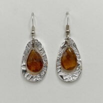 Open Textured Oval Earrings with Citrine by Veronica Stewart at The Avenue Gallery, a contemporary fine art gallery in Victoria, BC, Canada.