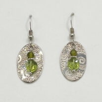 Silver Earrings with Peridot by Veronica Stewart at The Avenue Gallery, a contemporary fine art gallery in Victoria, BC, Canada.