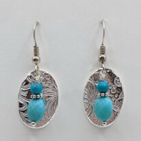 Silver Earrings with Turquoise by Veronica Stewart at The Avenue Gallery, a contemporary fine art gallery in Victoria, BC, Canada.