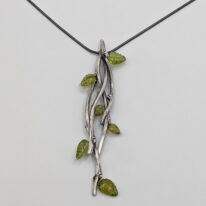 Peridot Leaves Necklace by Air & Earth Design at The Avenue Gallery, a contemporary fine art gallery in Victoria, BC, Canada.