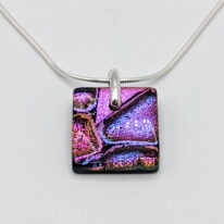 Flat Mosaic Pendant (Small Square) by Peggy Brackett at The Avenue Gallery, a contemporary fine art gallery in Victoria, BC, Canada.